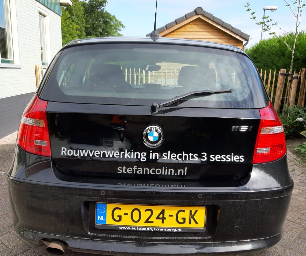Voorbeeld van BMW-belettering uit het portfolio van Autobelettering.nl