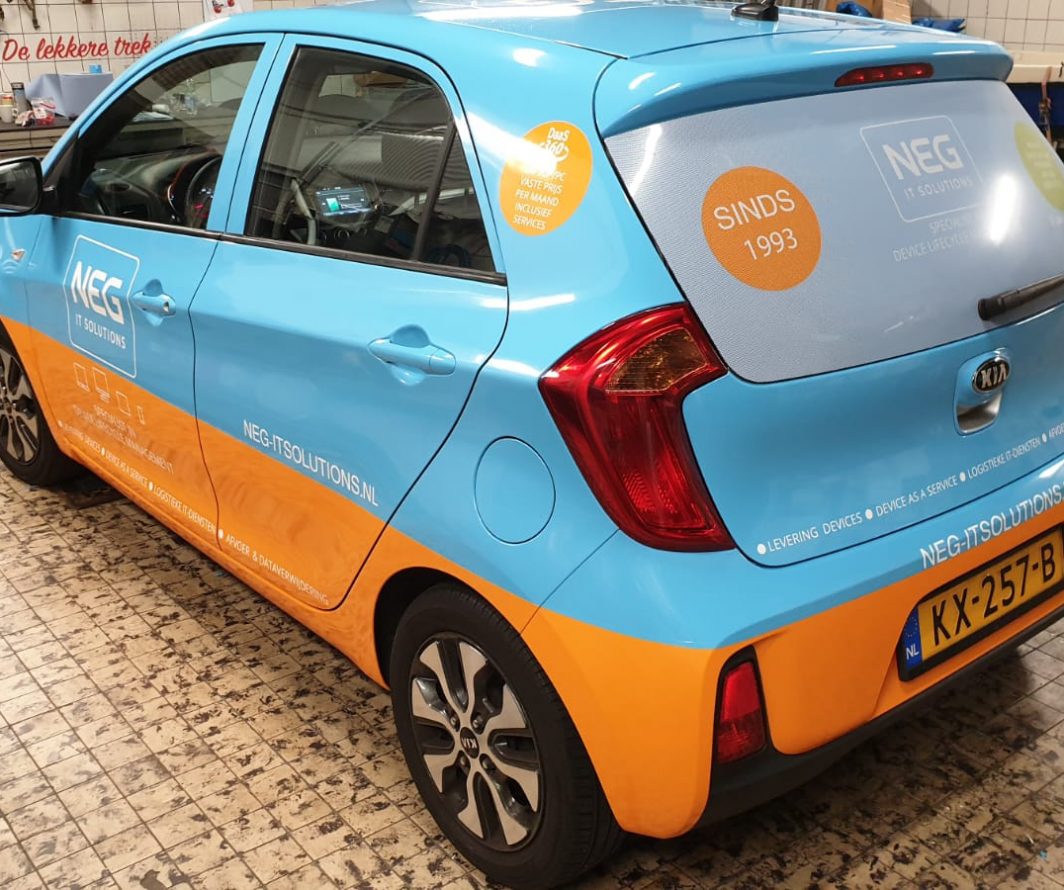 Voorbeeld van Kia-belettering uit het portfolio van Autobelettering.nl
