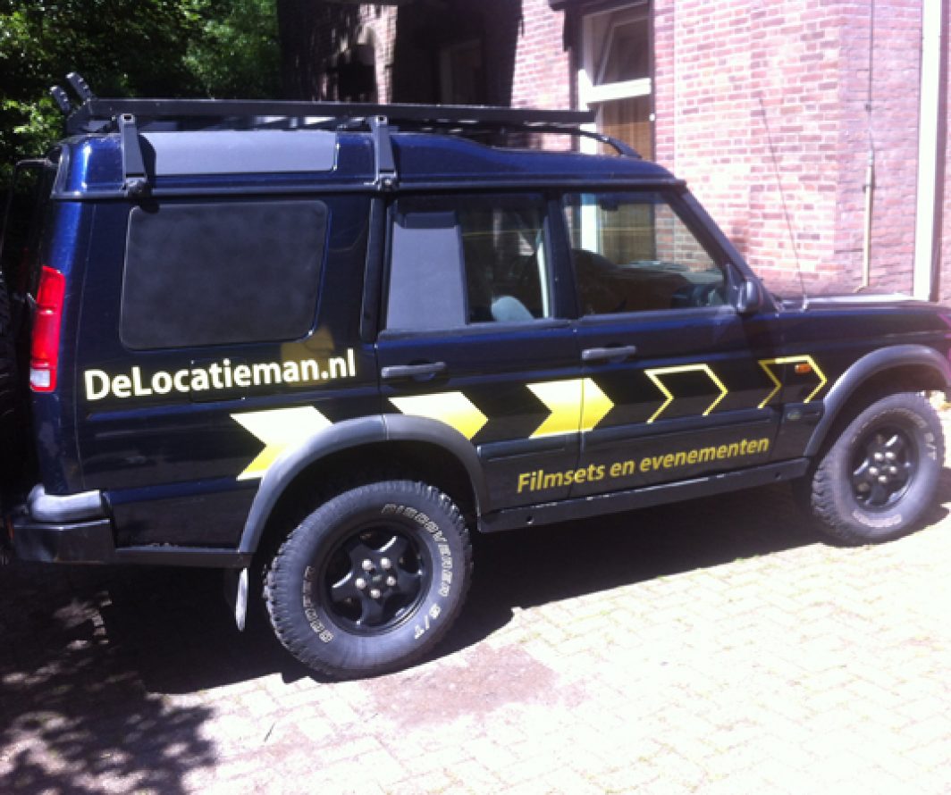 Voorbeeld van Landrover-belettering uit het portfolio van Autobelettering.nl