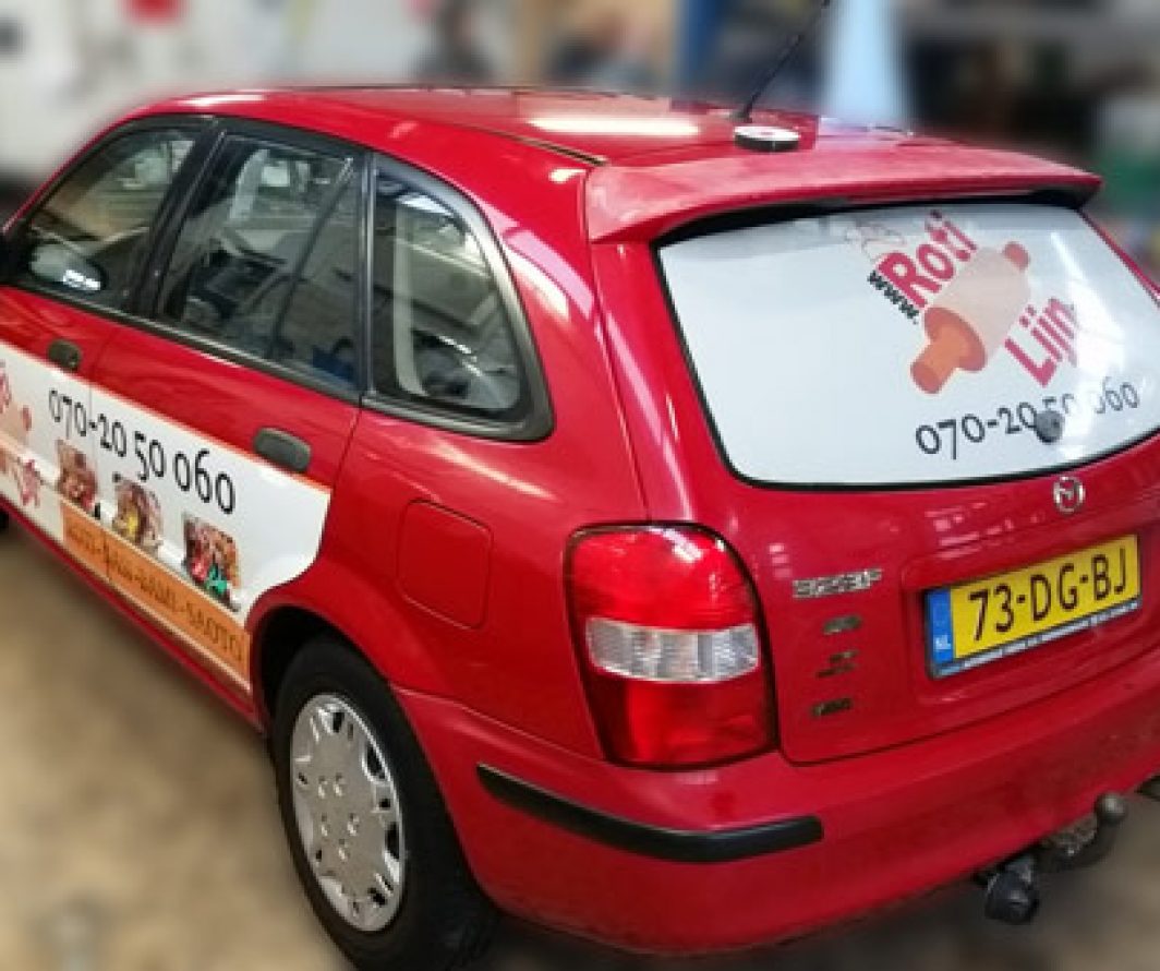 Voorbeeld van Mazda-belettering uit het portfolio van Autobelettering.nl