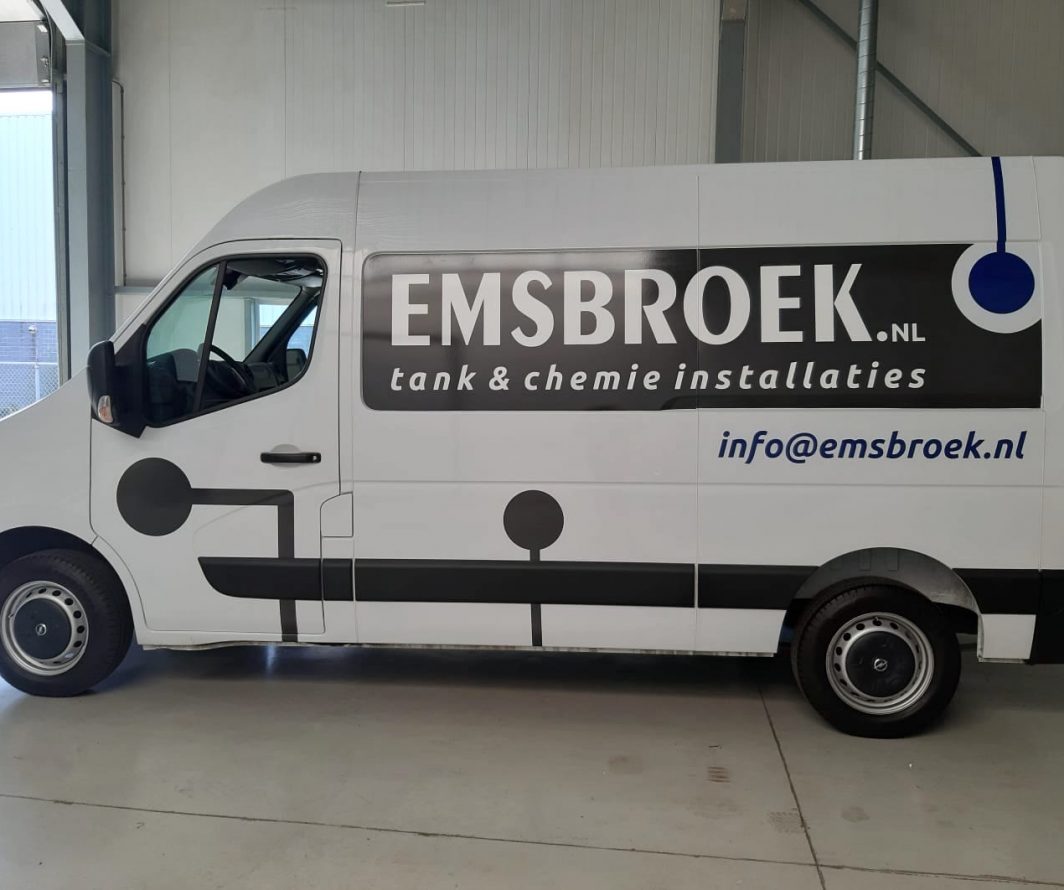 Voorbeeld van Opel-belettering uit het portfolio van Autobelettering.nl