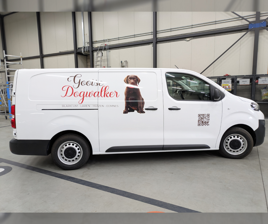 Autobelettering bestelbus, Blaricum