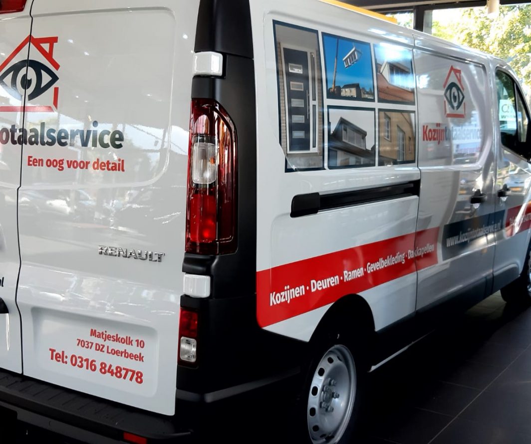 Voorbeeld van Renault-belettering uit het portfolio van Autobelettering.nl