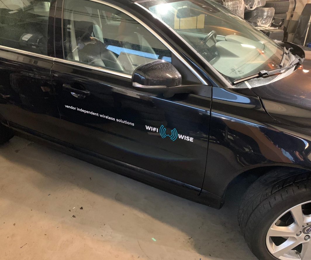 Voorbeeld van Volvo-belettering uit het portfolio van Autobelettering.nl