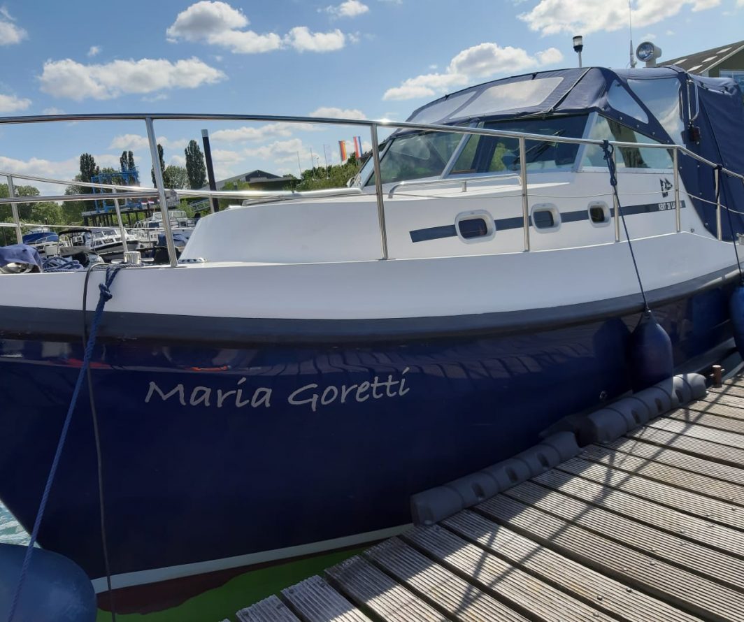 Beletterde boot: Maria Goretti